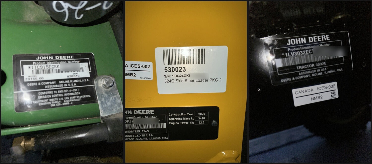 Equipment ID plates verified and documented at the yard before loading